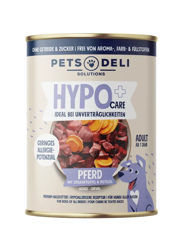 Pets Deli Hypo Pferd mit Süsskartoffel & Distelöl 400g